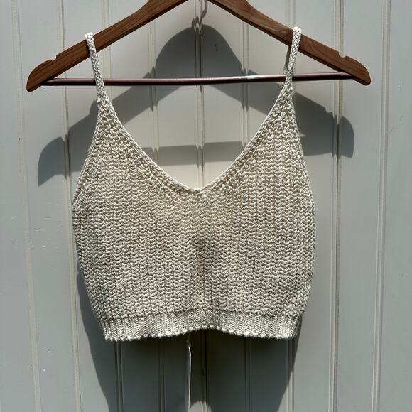 Cordera Cropped Ecotec Cotton Sweater Tank Top White One Size NWT - Picture 6 of 14